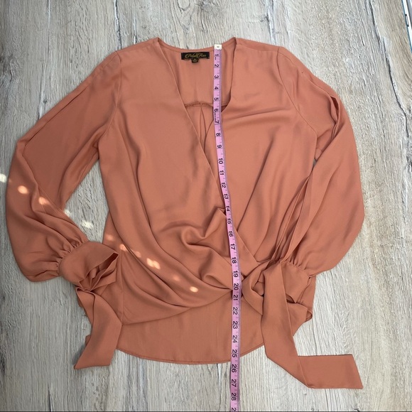 Petal Roz Wrap Style Blouse Sz Small - Picture 9 of 10